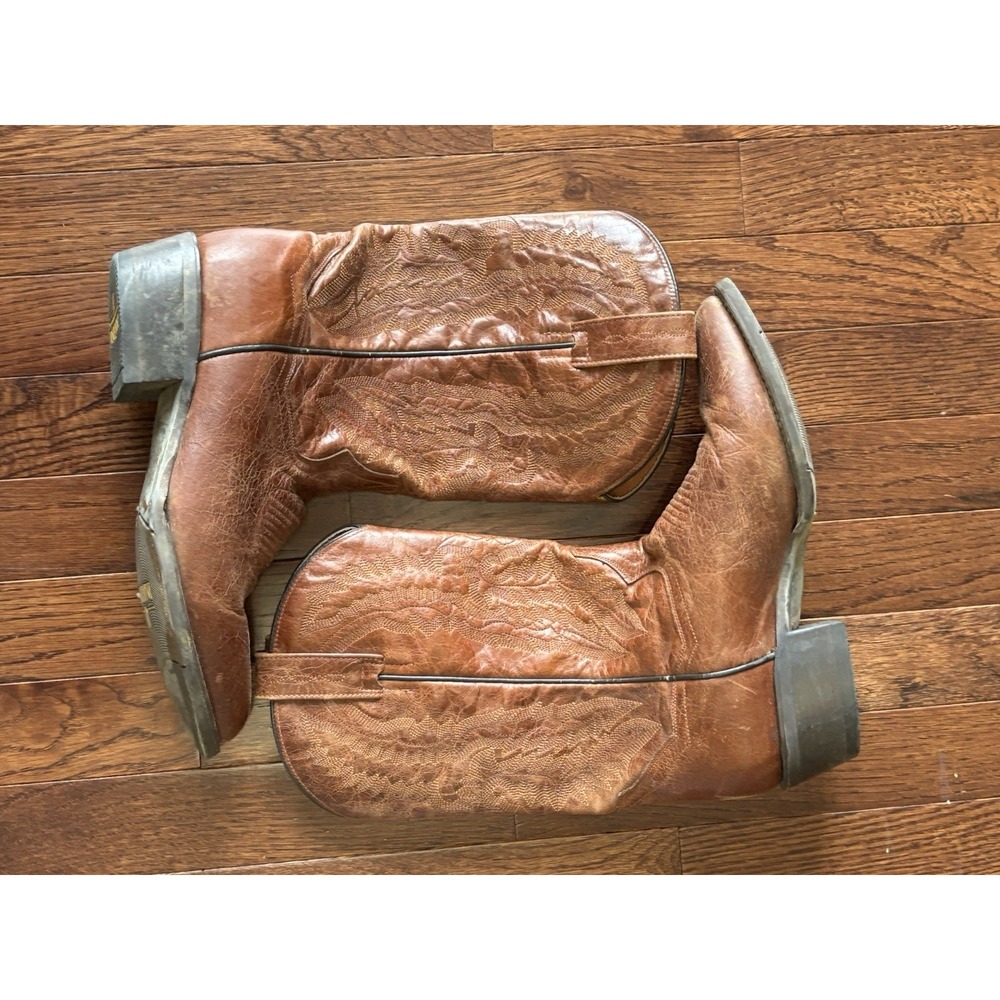 Dan Post Men's Brown Leather Cowboy Boots Sz 7.5 Western DP2407 - Picture 2 of 7